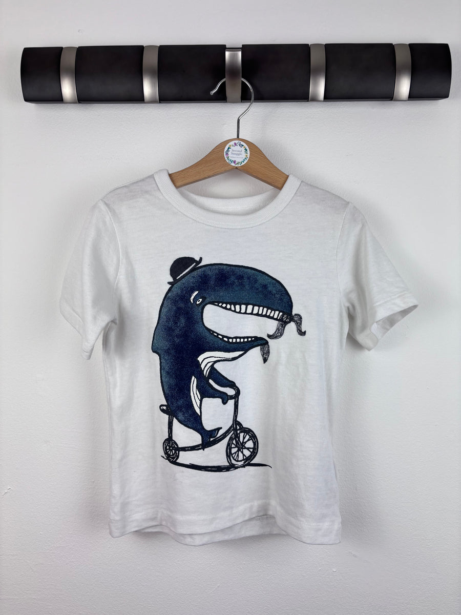 Baby Gap Whale Graphic T-Shirt 2-3 Years-Tops-Second Snuggle Preloved