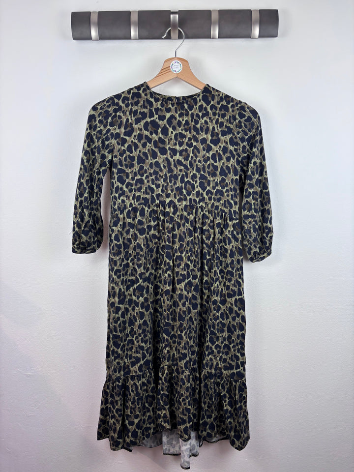 Next Leopard Print Dress 8-9 Years-Dresses-Second Snuggle Preloved