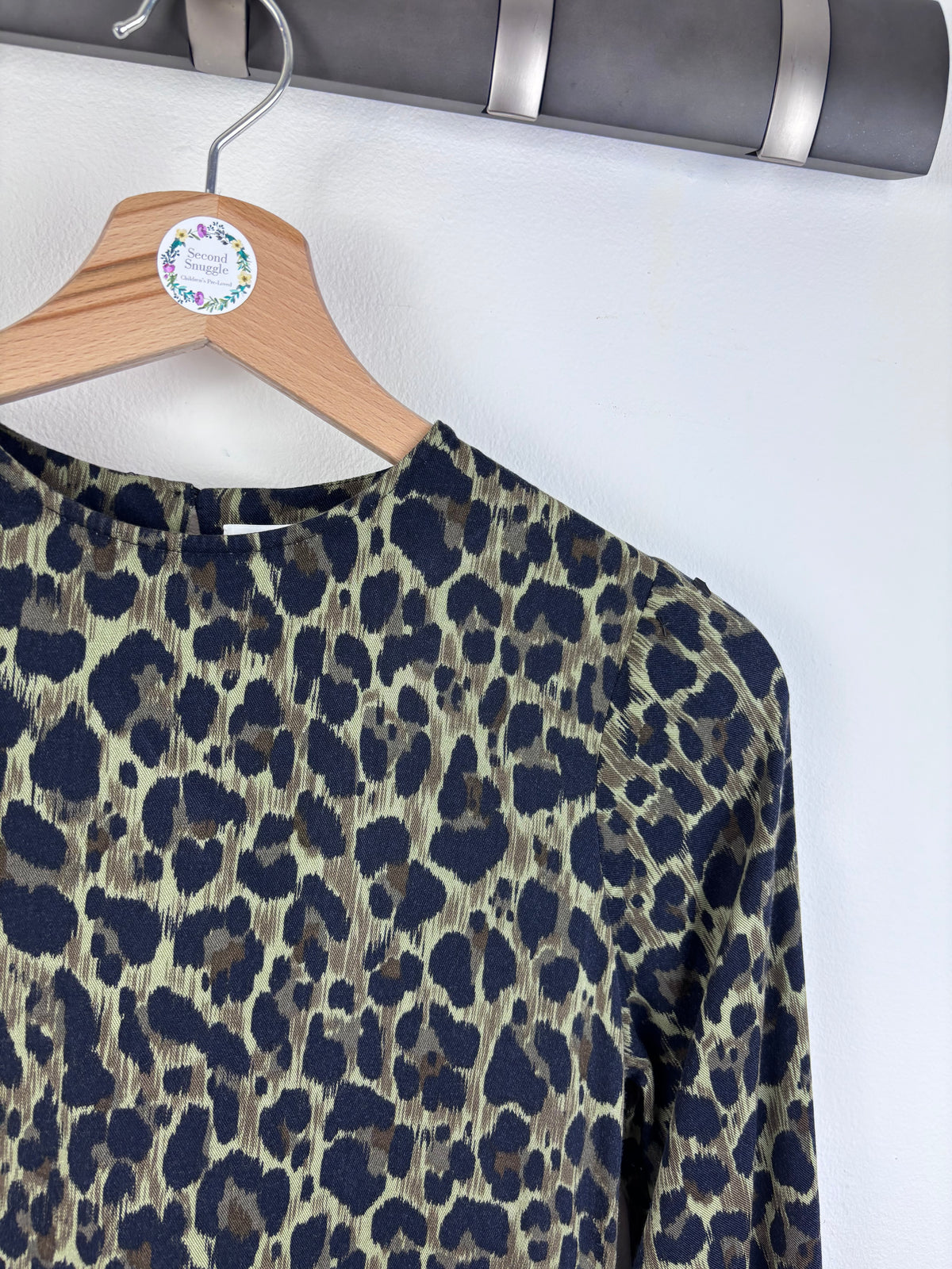Next Leopard Print Dress 8-9 Years-Dresses-Second Snuggle Preloved