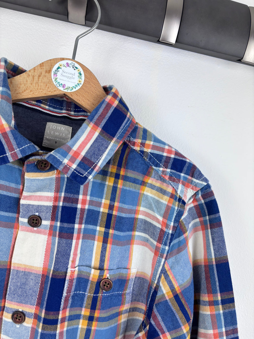 John Lewis Checked Shirt 8-9 Years-Shirts-Second Snuggle Preloved
