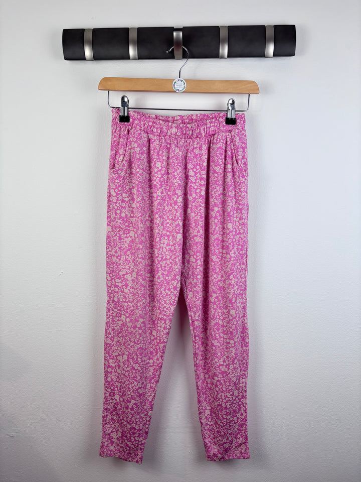 Next Pink Patterned Trousers 8-9 Years-Trousers-Second Snuggle Preloved