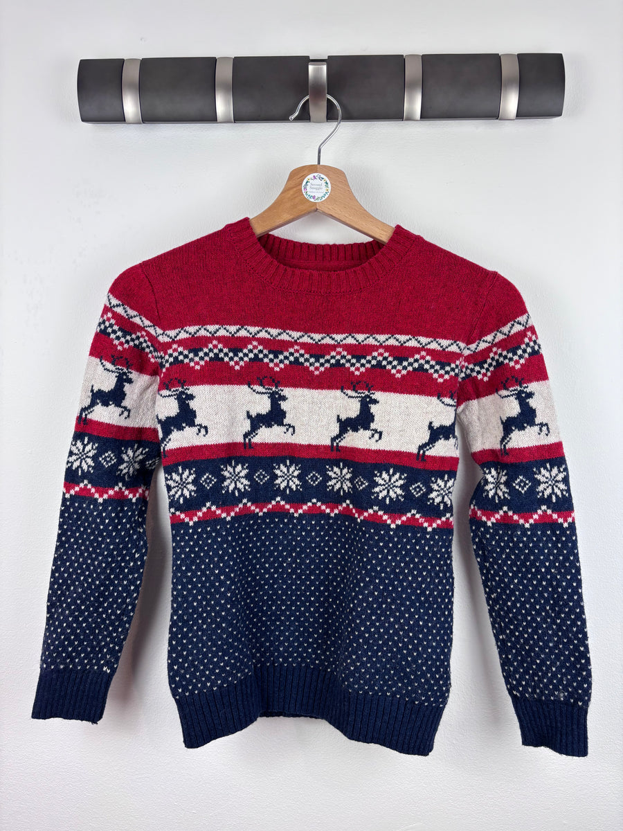 Fat Face Christmas Jumper 8-9 Years-Jumpers-Second Snuggle Preloved