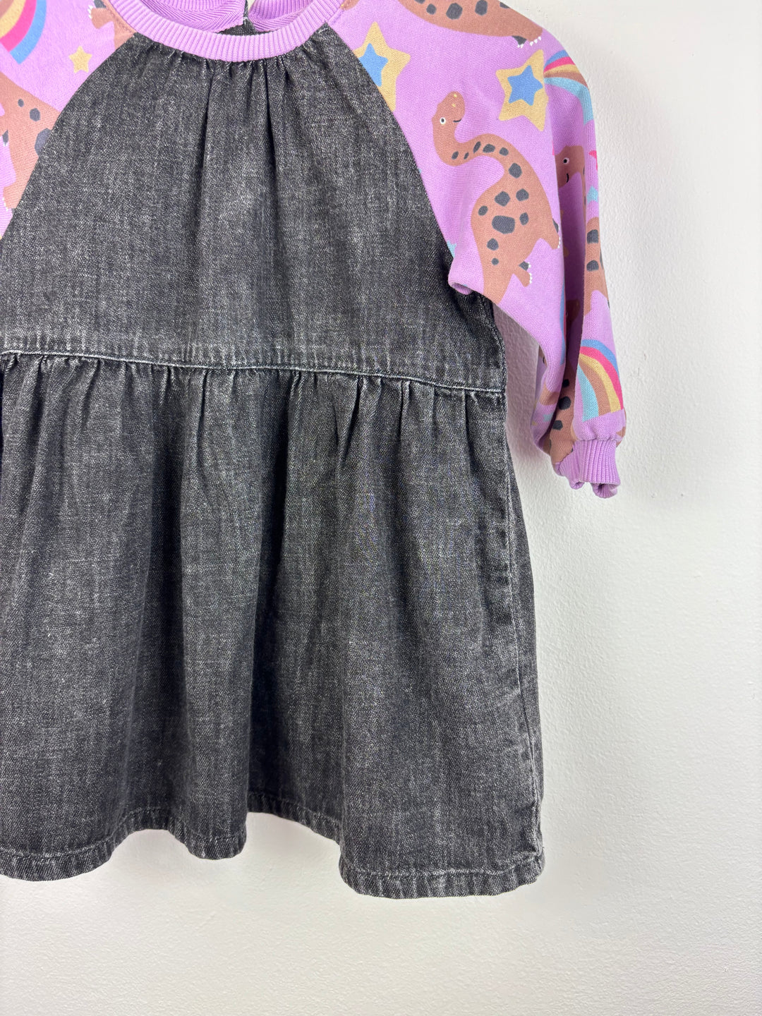 Next Dinosaur Sleeve Dress 9-12 Months-Dresses-Second Snuggle Preloved