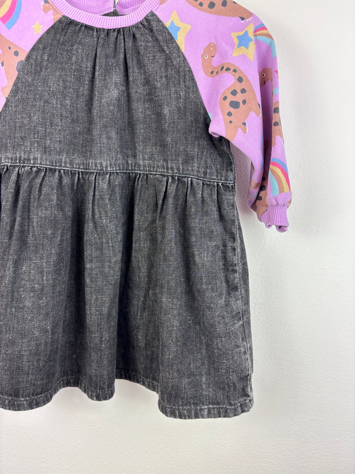 Next Dinosaur Sleeve Dress 9-12 Months-Dresses-Second Snuggle Preloved