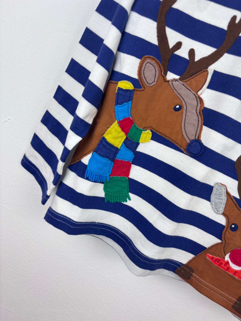 Mini Boden Reindeer Stripe Top Various Sizes-Tops-Second Snuggle Preloved