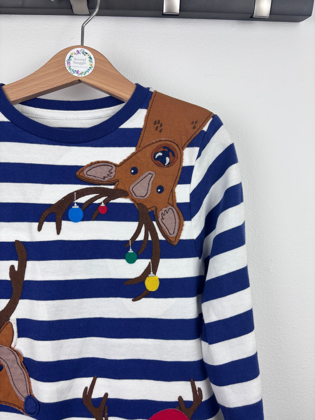 Mini Boden Reindeer Stripe Top Various Sizes-Tops-Second Snuggle Preloved