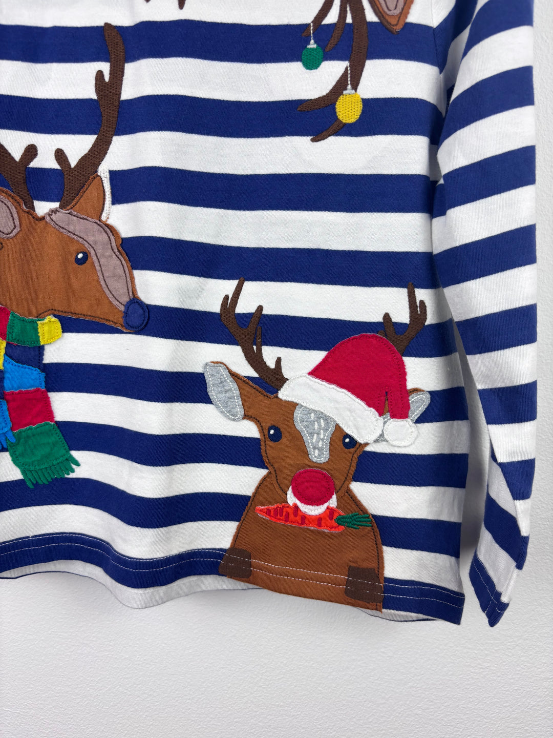 Mini Boden Reindeer Stripe Top Various Sizes-Tops-Second Snuggle Preloved