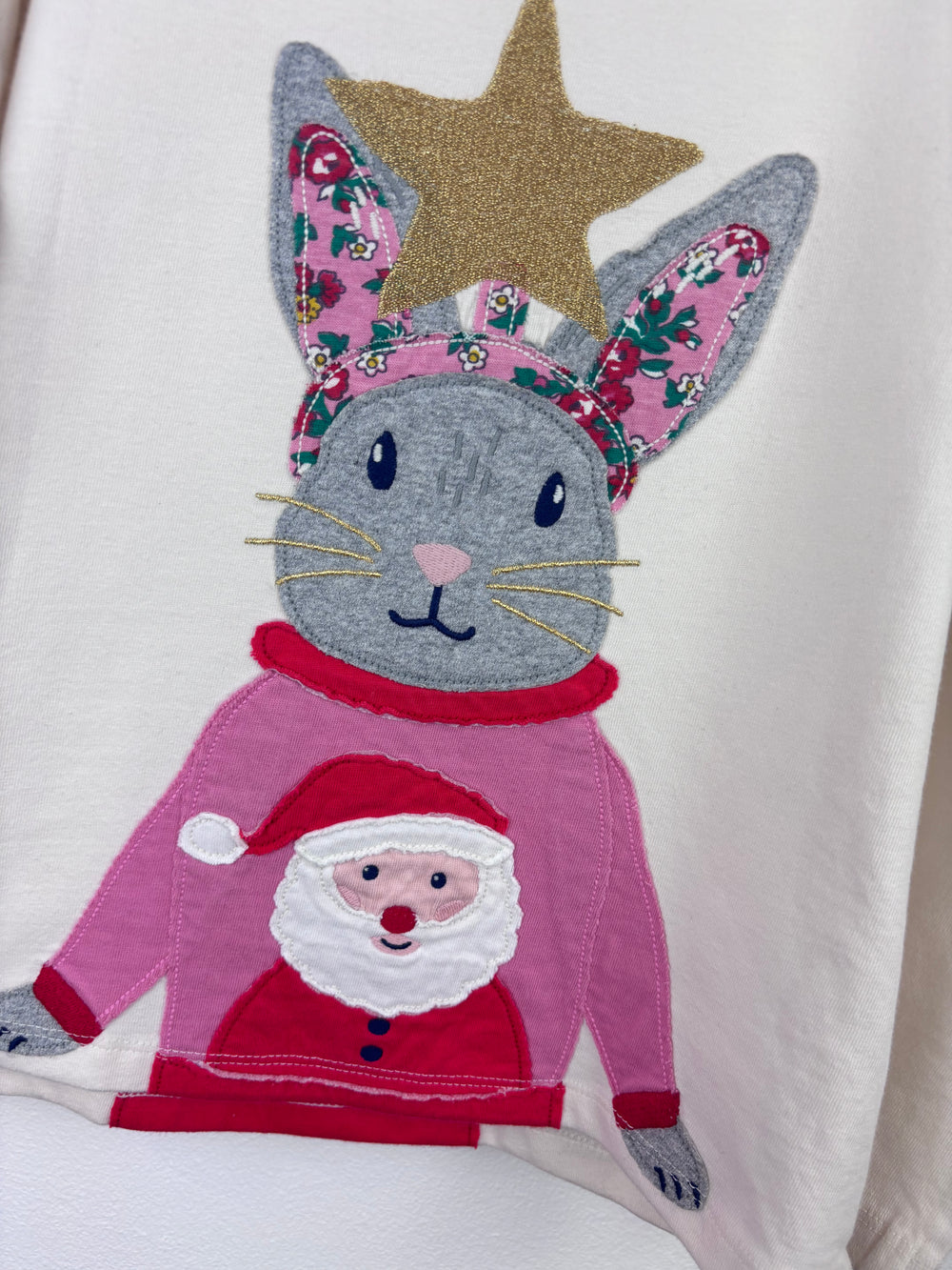 Mini Boden Bunny Christmas Top Various Sizes-Tops-Second Snuggle Preloved