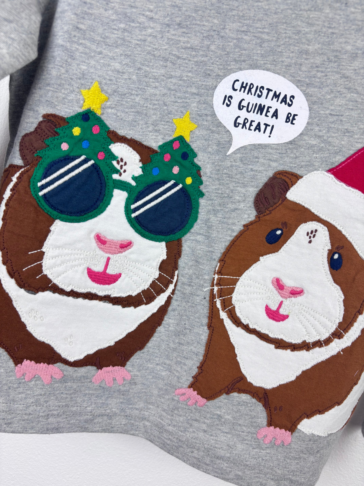 Mini Boden Guinea Pig Christmas Long Sleeve Top-Tops-Second Snuggle Preloved