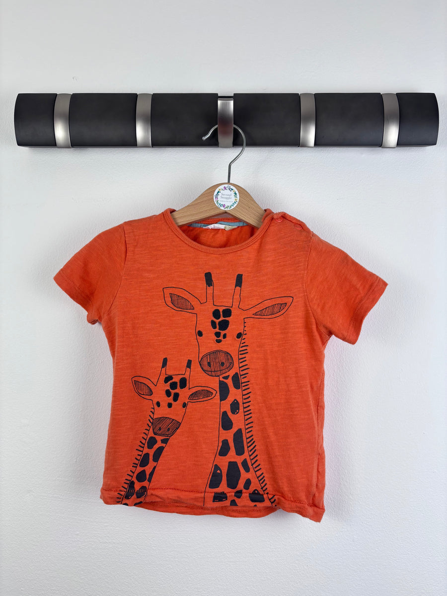 John Lewis Giraffe T Shirt 12-18 Months-Tops-Second Snuggle Preloved