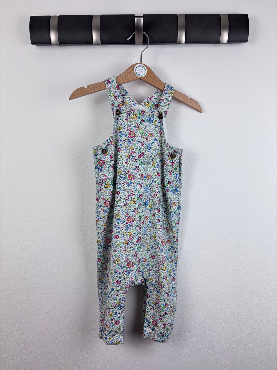 Next Floral Dungarees 6-9 Months-Dungarees-Second Snuggle Preloved