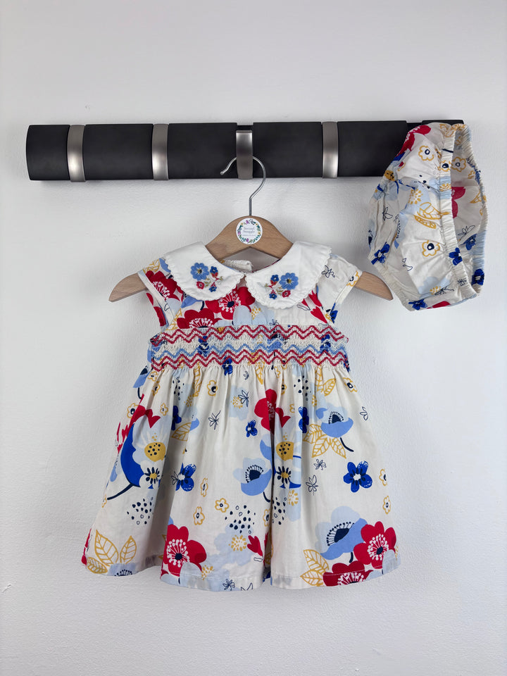 Next Floral Dress And Pants Set 0-3 Months-Dresses-Second Snuggle Preloved