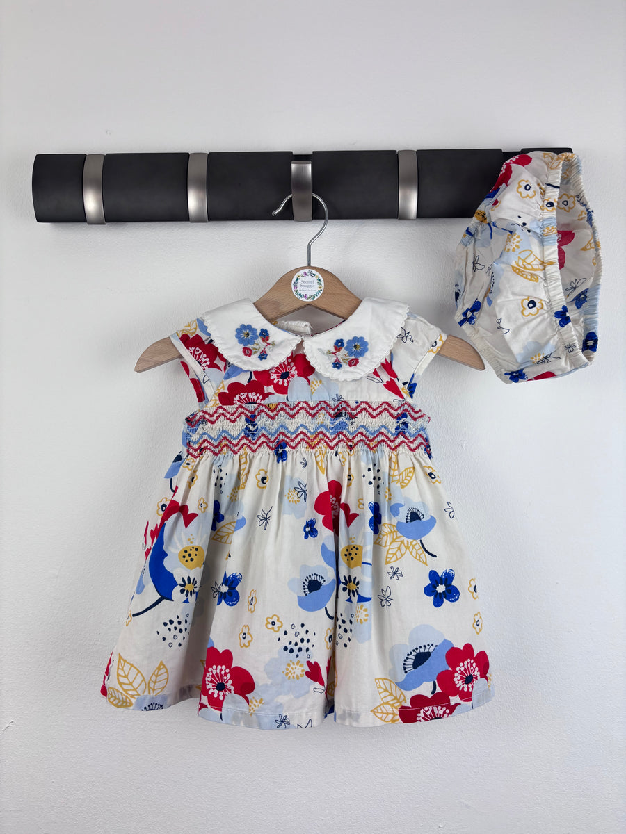Next Floral Dress And Pants Set 0-3 Months-Dresses-Second Snuggle Preloved