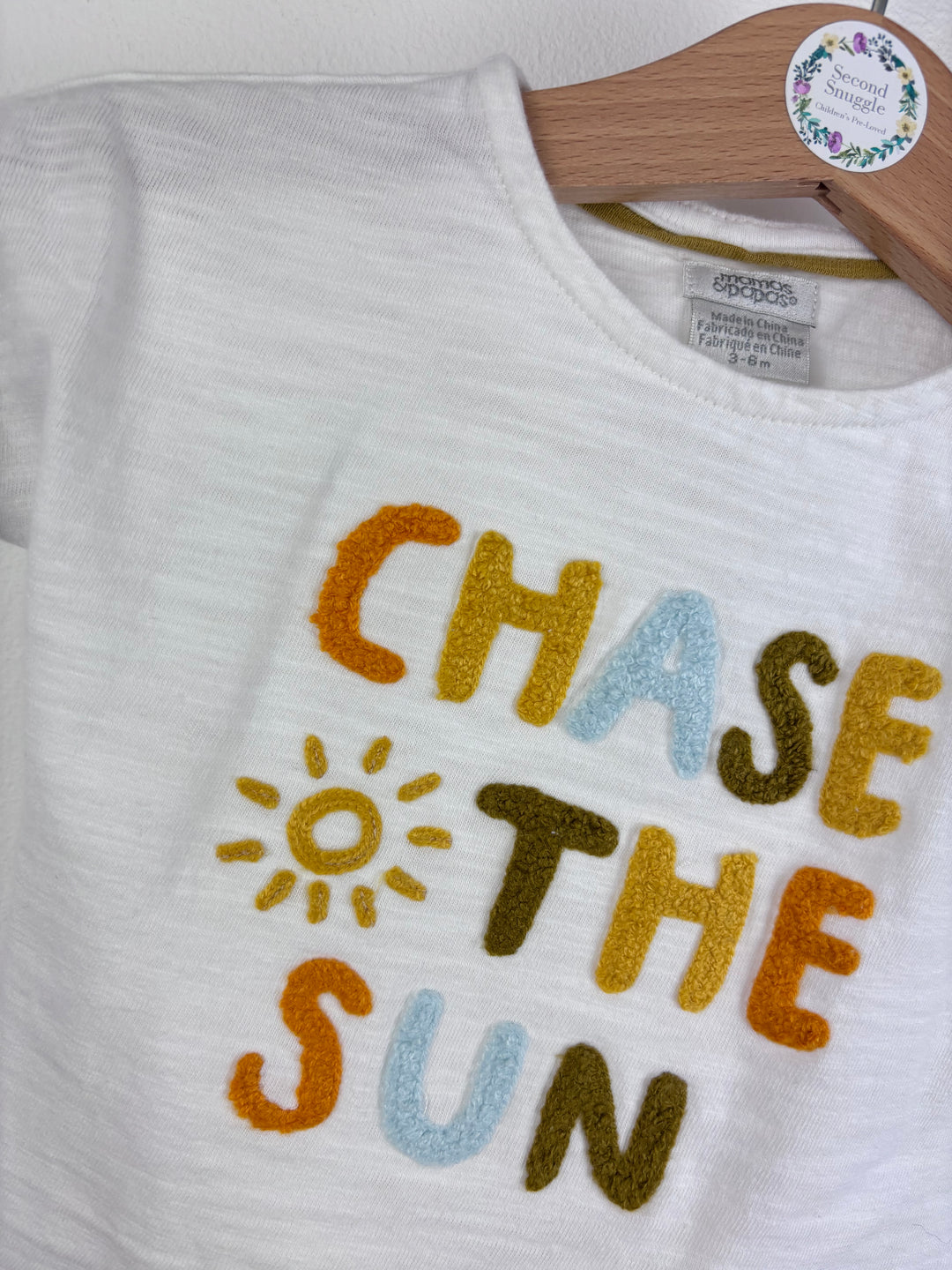 Mamas And Papas Chase The Sun T Shirt 3-6 Months-Tops-Second Snuggle Preloved