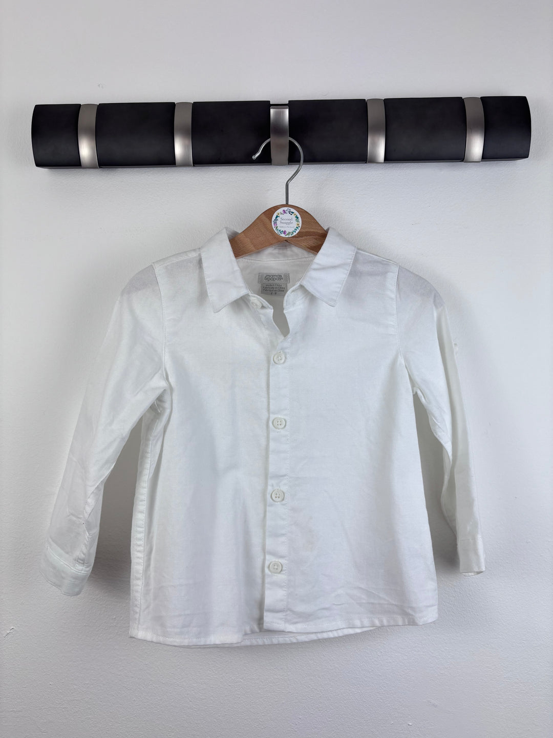 Mamas And Papas White Long Sleeve Shirt 2-3 Years-Shirts-Second Snuggle Preloved