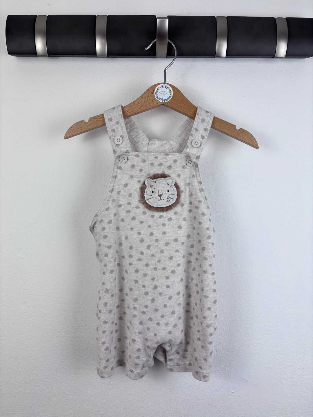 Mothercare Lion Dungarees 6-9 Months-Rompers-Second Snuggle Preloved