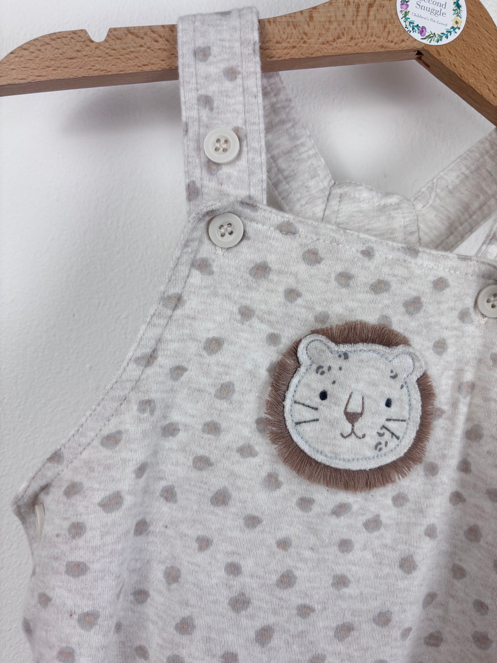 Mothercare Lion Dungarees 6-9 Months-Rompers-Second Snuggle Preloved