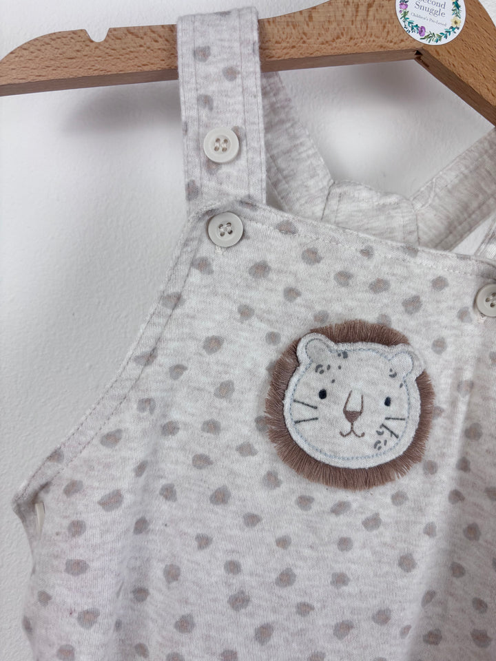Mothercare Lion Dungarees 6-9 Months-Rompers-Second Snuggle Preloved