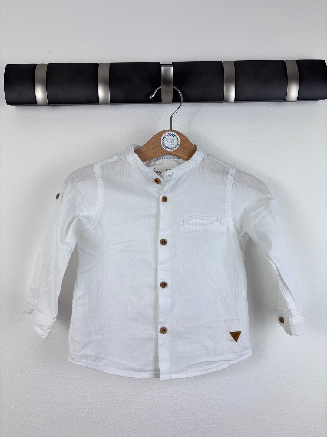 Zara White Shirt 9-12 Months-Shirts-Second Snuggle Preloved