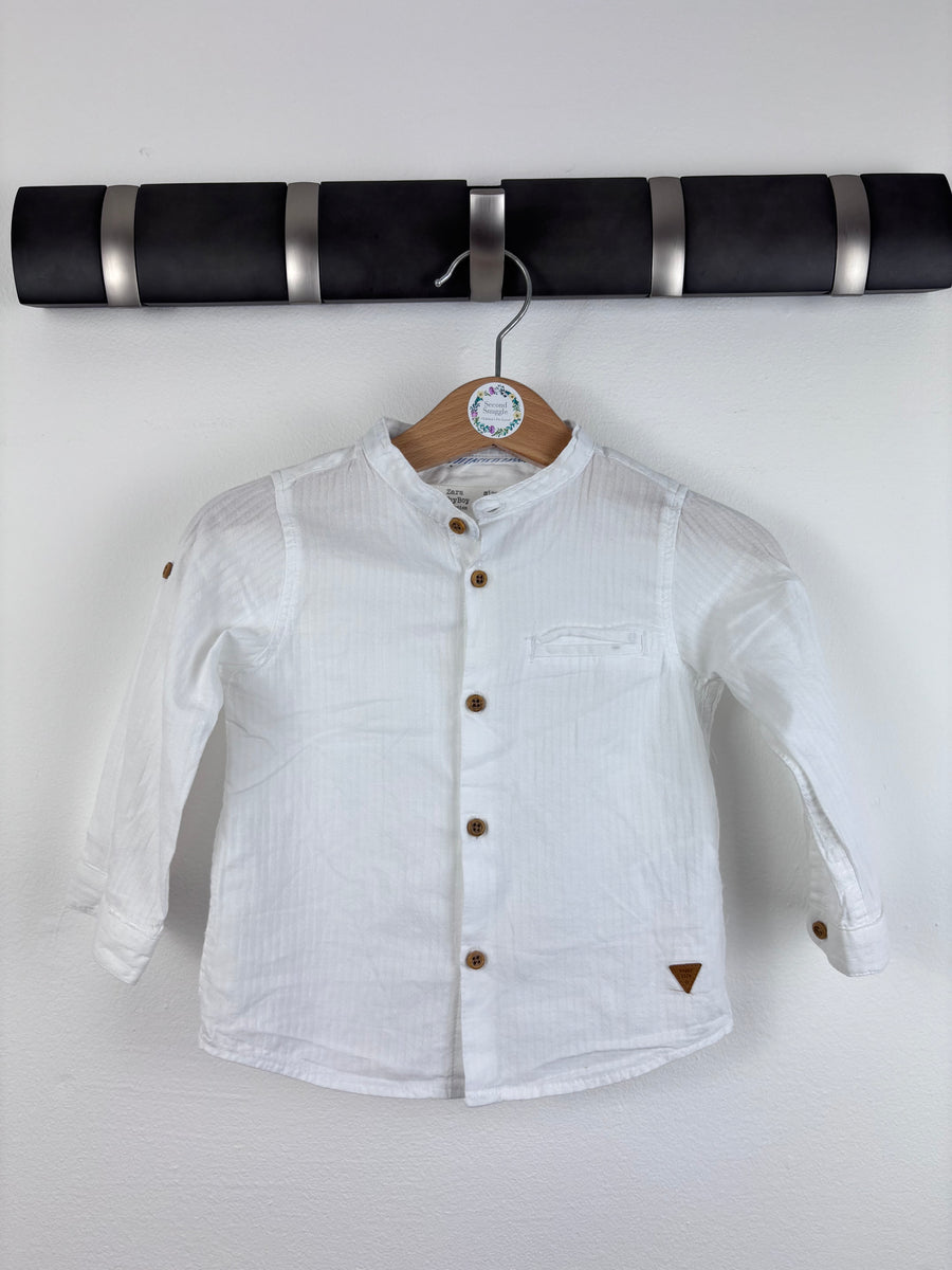 Zara White Shirt 9-12 Months-Shirts-Second Snuggle Preloved