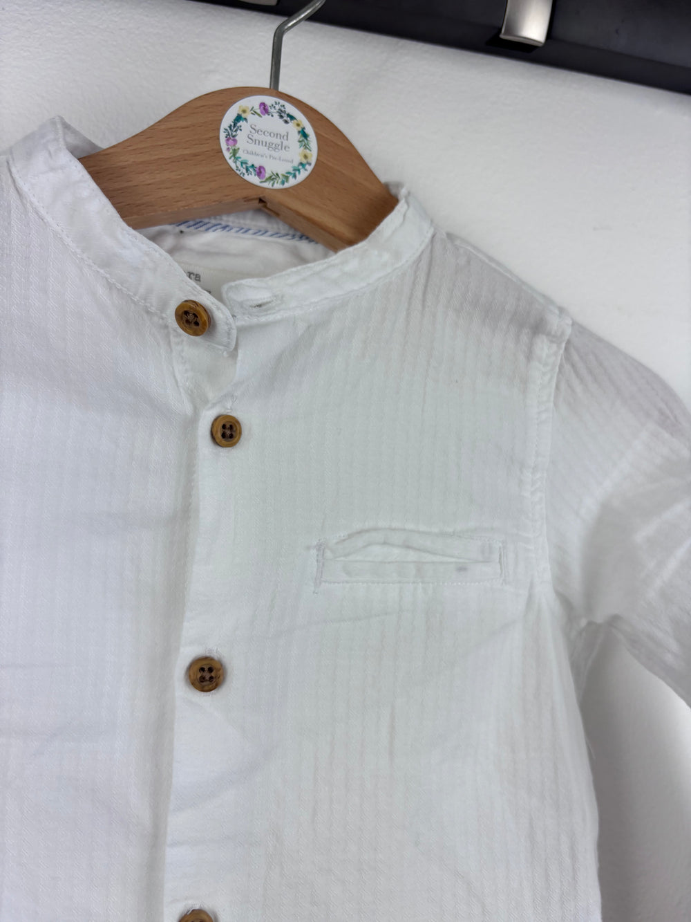 Zara White Shirt 9-12 Months-Shirts-Second Snuggle Preloved