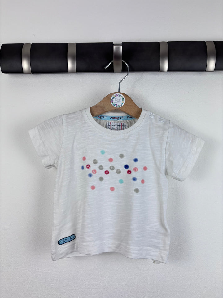 M&S Spotty T Shirt 0-3 Months-Tops-Second Snuggle Preloved