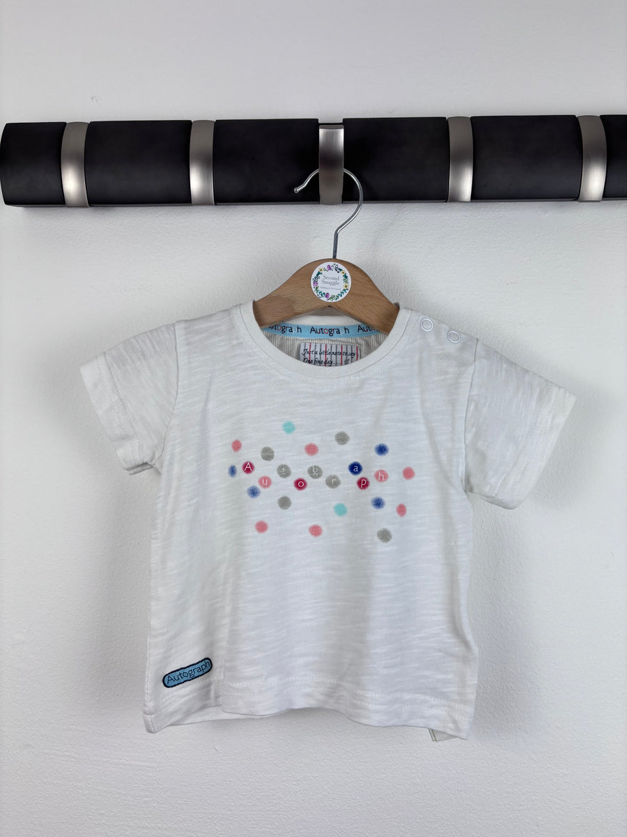 M&S Spotty T Shirt 0-3 Months-Tops-Second Snuggle Preloved