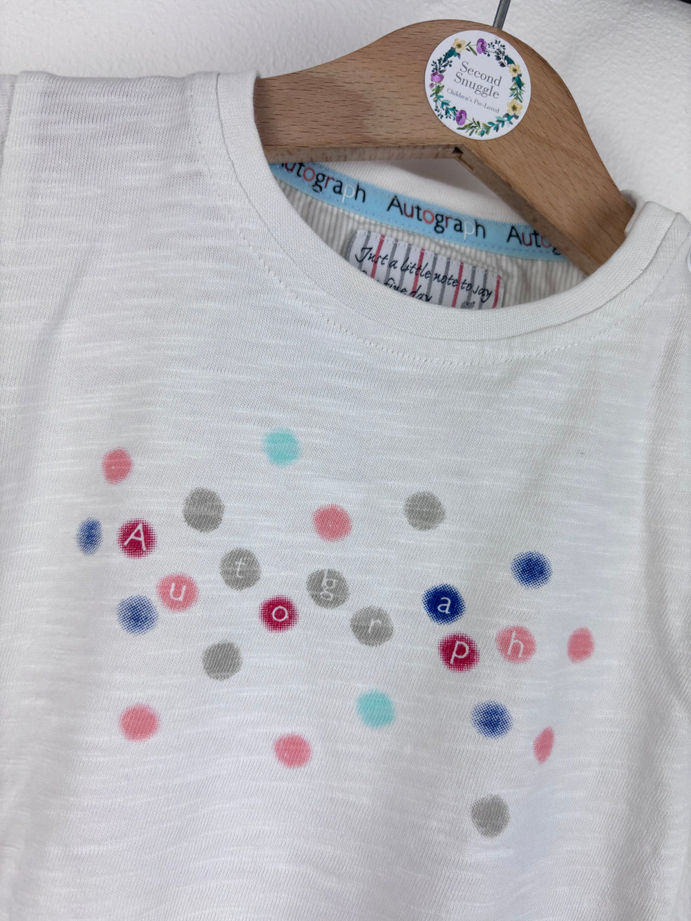 M&S Spotty T Shirt 0-3 Months-Tops-Second Snuggle Preloved