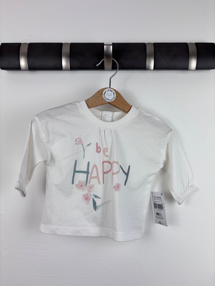 Matalan Be Happy Top 0-3 Months-Tops-Second Snuggle Preloved