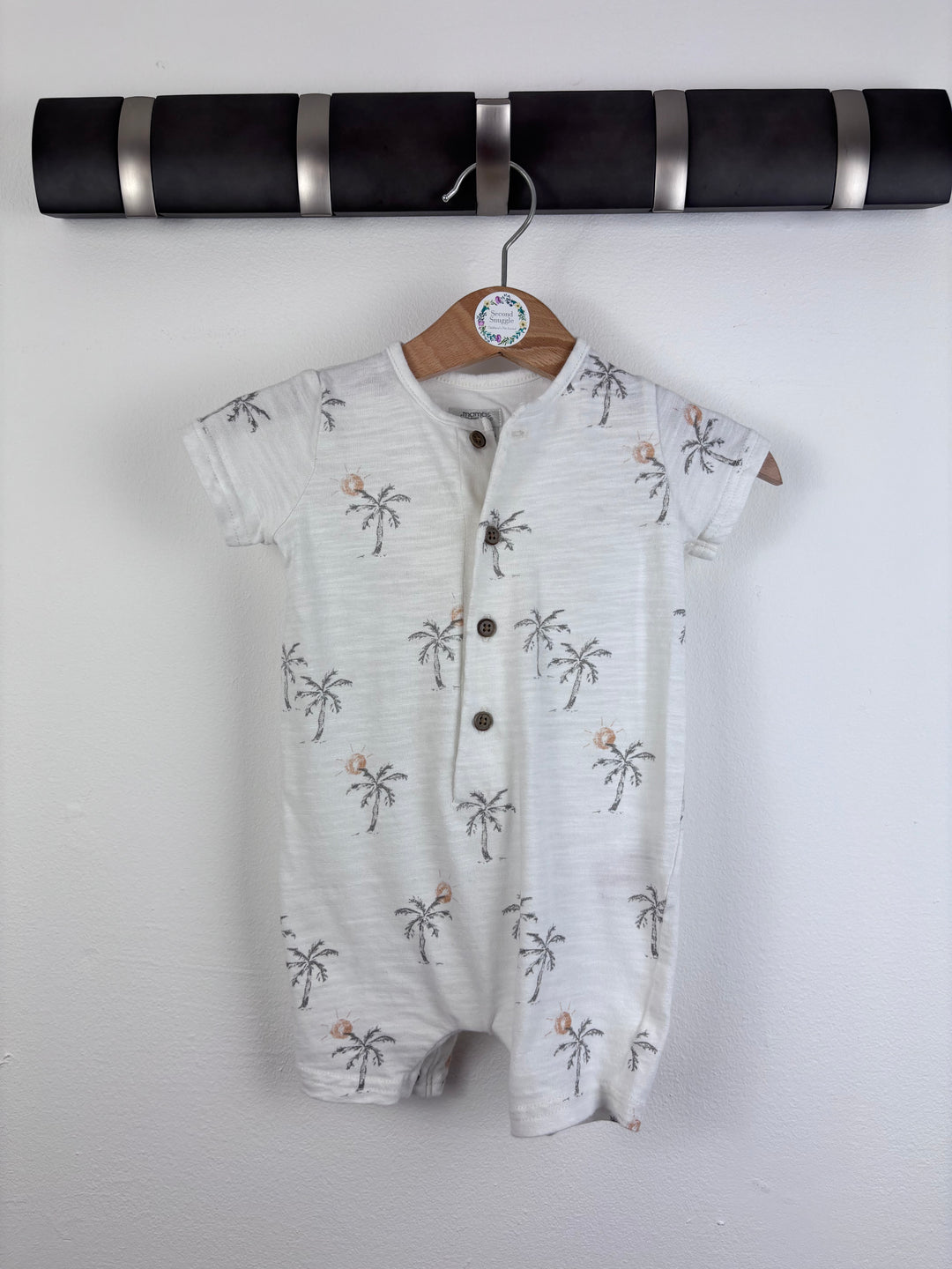 Mamas & Papas Palm Romper 3-6 Months-Rompers-Second Snuggle Preloved