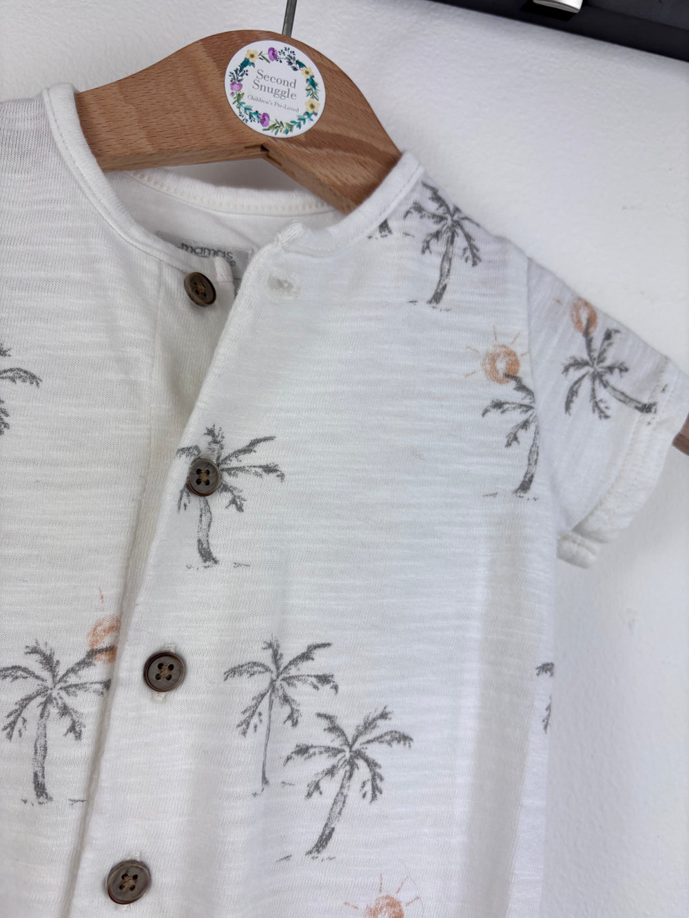 Mamas & Papas Palm Romper 3-6 Months-Rompers-Second Snuggle Preloved