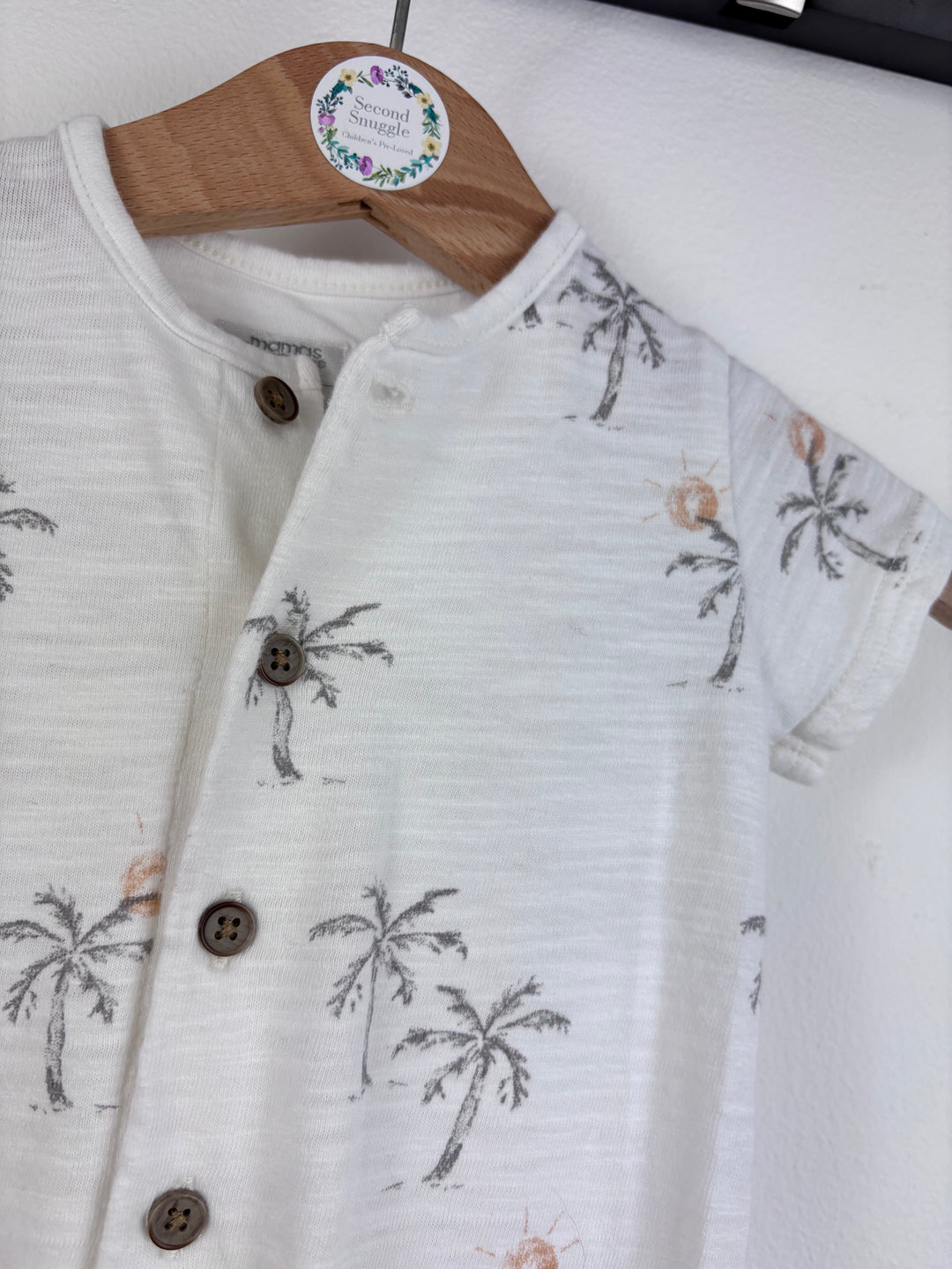 Mamas & Papas Palm Romper 3-6 Months-Rompers-Second Snuggle Preloved