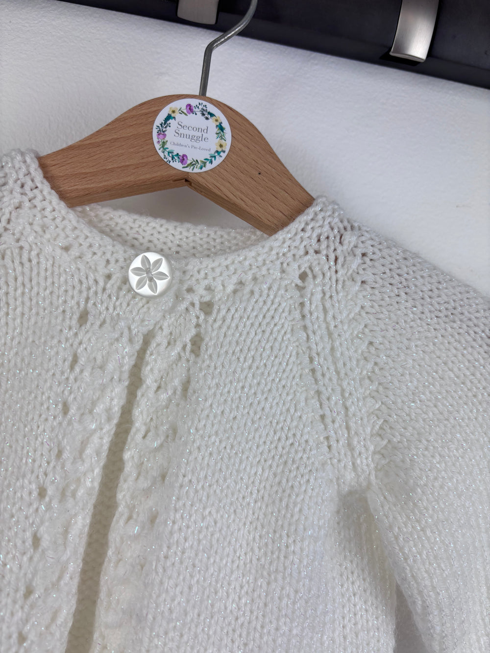 Handmade Cream Cardigan 3-6 Months-Cardigans-Second Snuggle Preloved