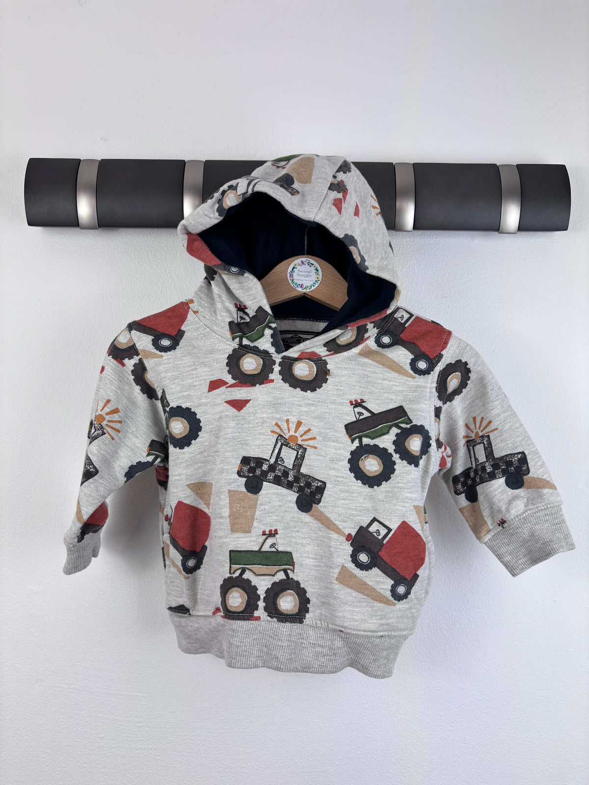 Next Tractor Hoodie 3-6 Months-Hoodies-Second Snuggle Preloved