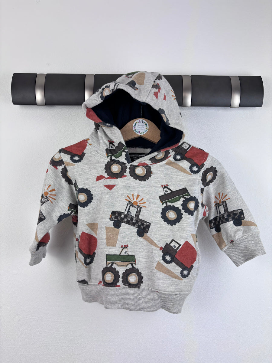 Next Tractor Hoodie 3-6 Months-Hoodies-Second Snuggle Preloved