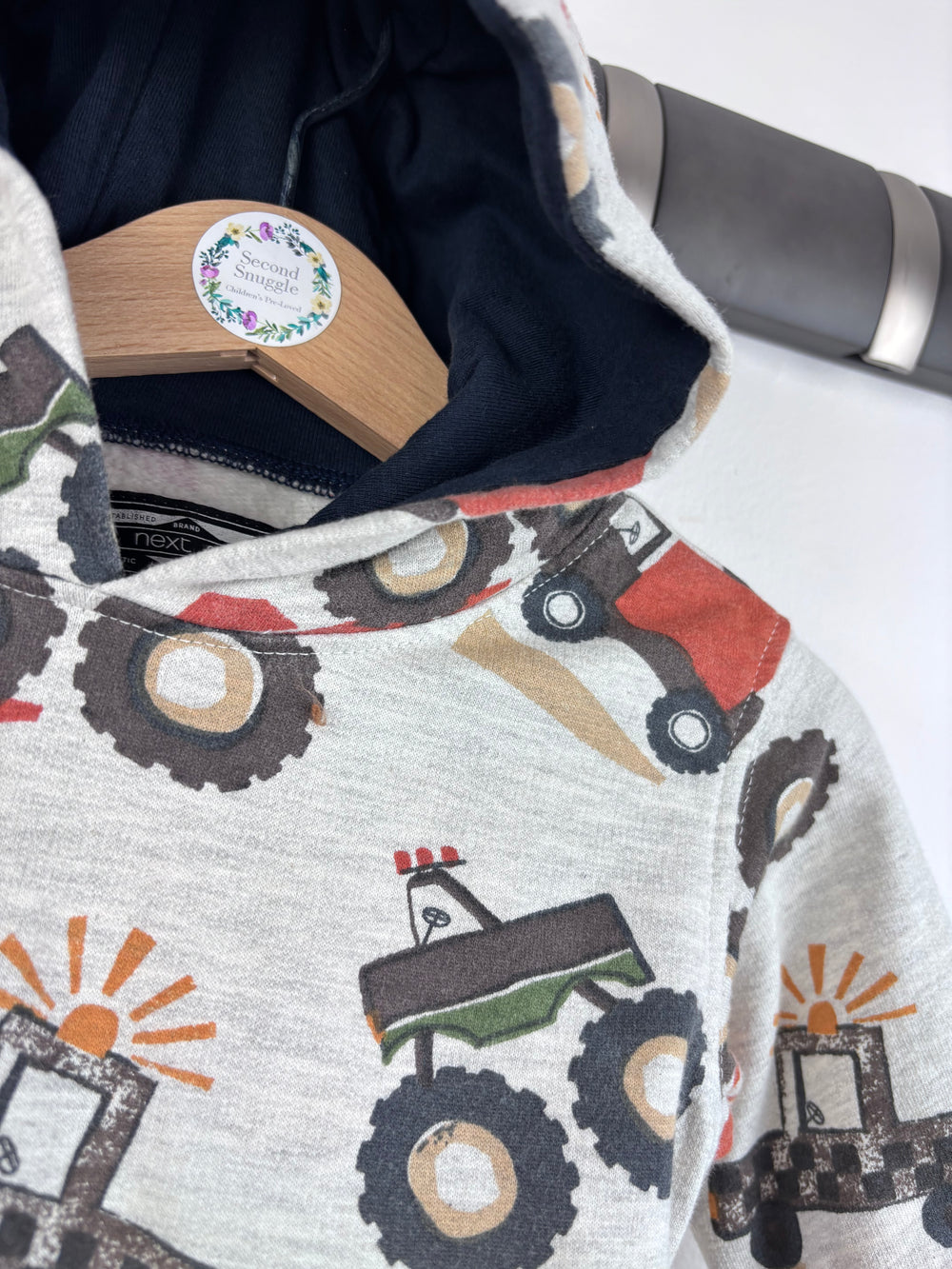Next Tractor Hoodie 3-6 Months-Hoodies-Second Snuggle Preloved