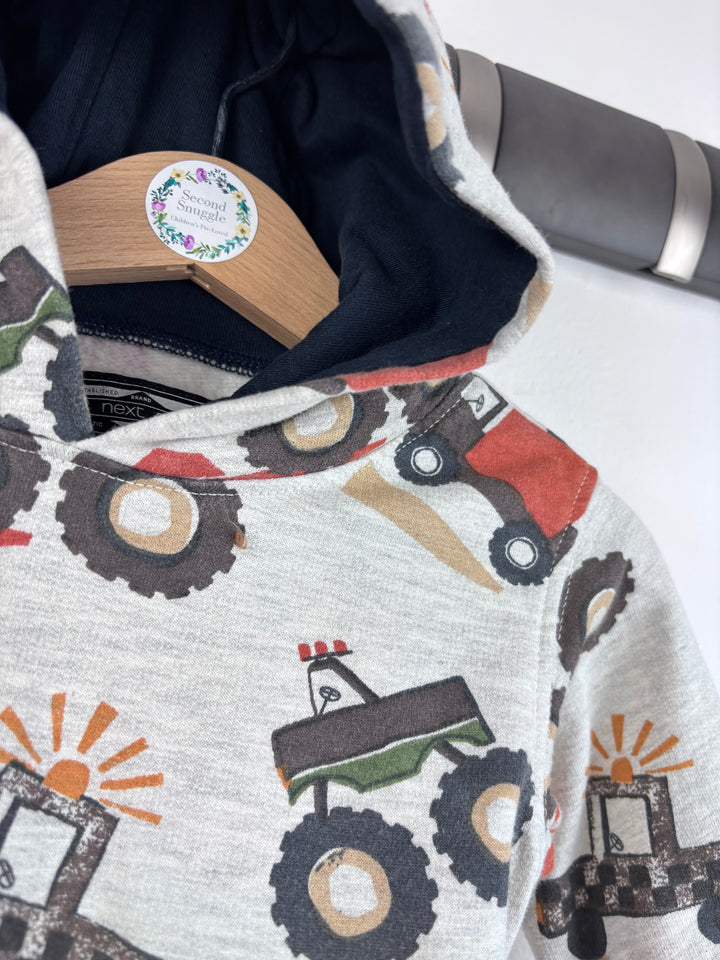 Next Tractor Hoodie 3-6 Months-Hoodies-Second Snuggle Preloved