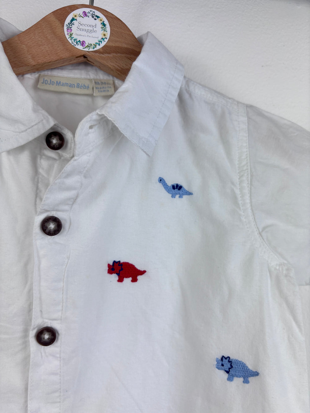 JoJo Maman Bebe Dinosaur Shirt 18-24 Months-Shirts-Second Snuggle Preloved
