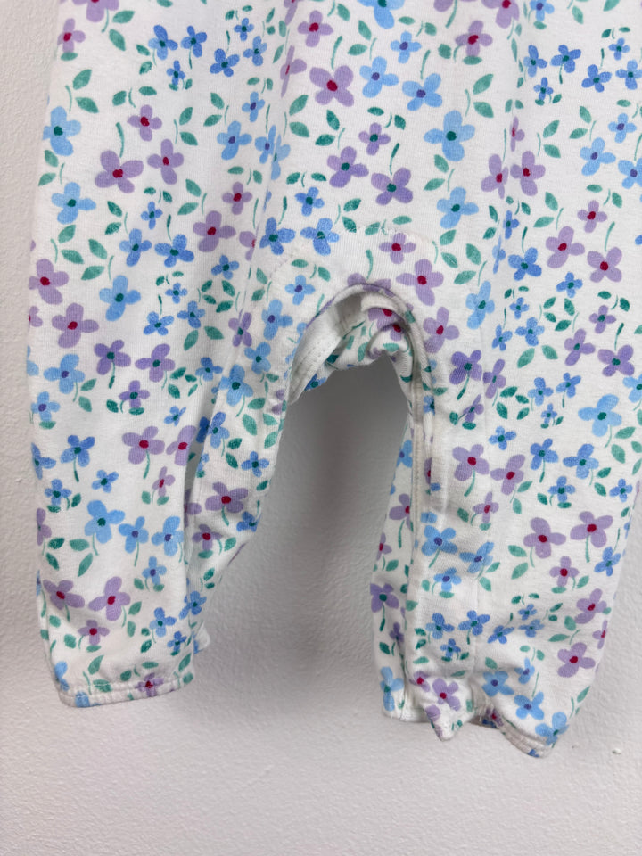 M&S Floral Dungarees 0-3 Months-Rompers-Second Snuggle Preloved