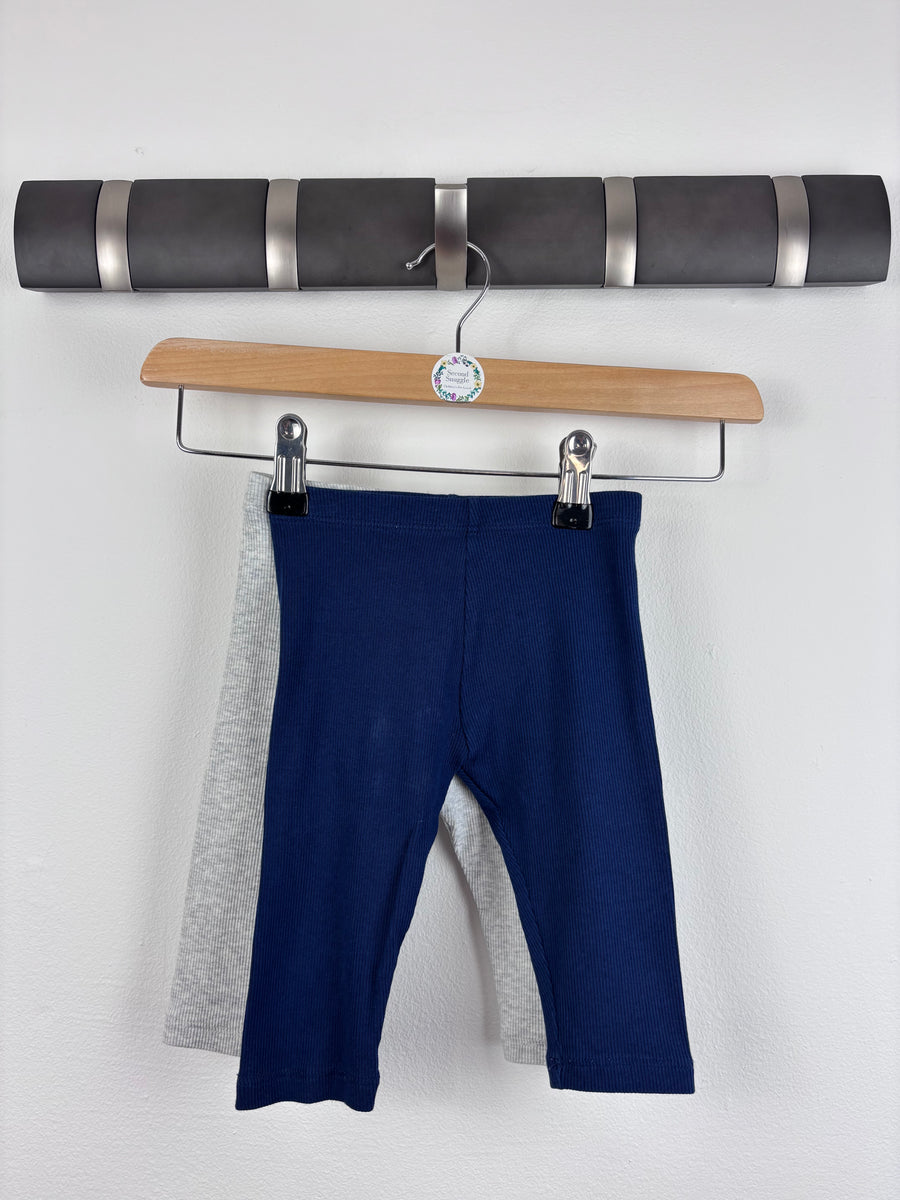 M&S 2 Pack Leggings 3-6 Months-Leggings-Second Snuggle Preloved