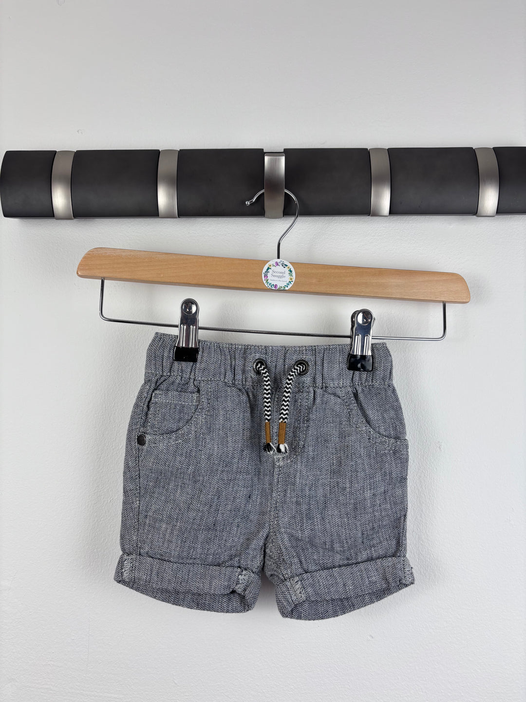 Next Grey Jersey Shorts 3-6 Months-Shorts-Second Snuggle Preloved