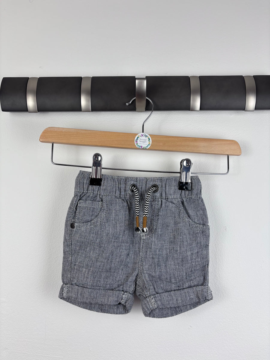 Next Grey Jersey Shorts 3-6 Months-Shorts-Second Snuggle Preloved