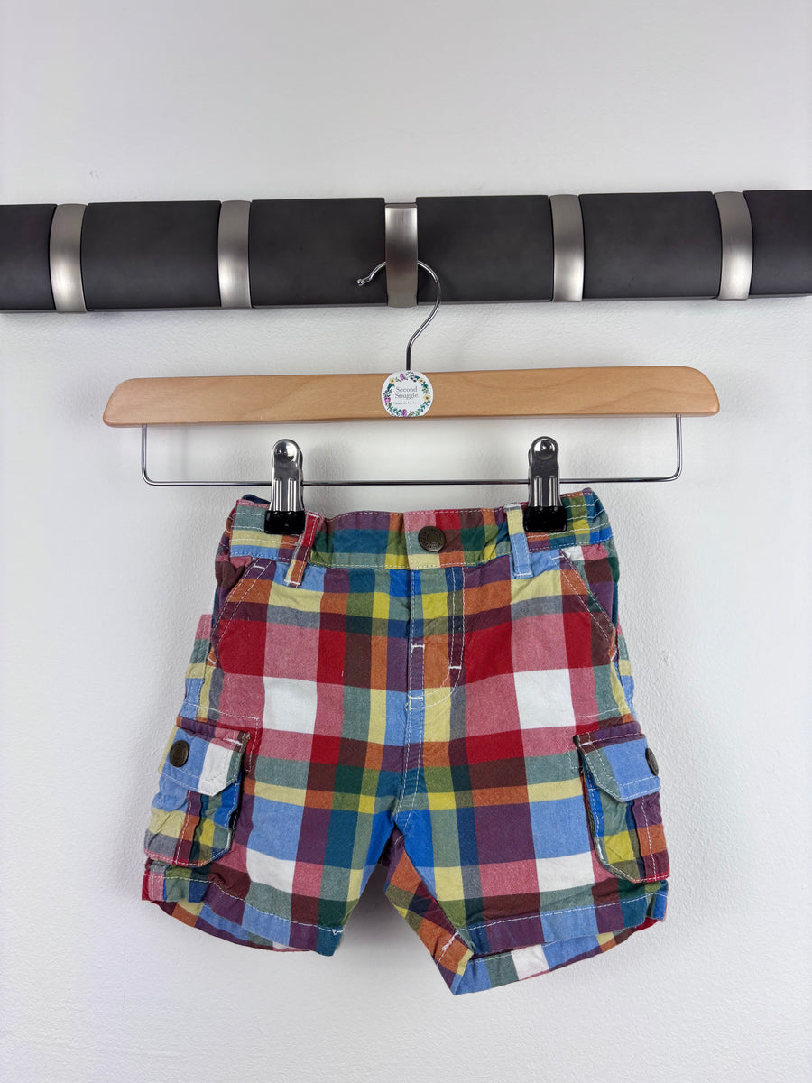 Frugi Checked Shorts 3-6 Months-Shorts-Second Snuggle Preloved