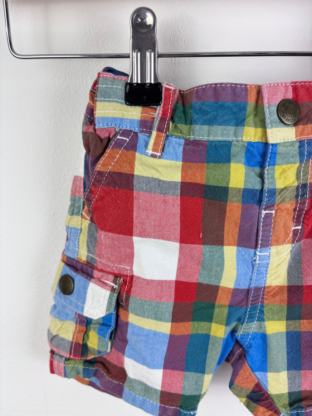Frugi Checked Shorts 3-6 Months-Shorts-Second Snuggle Preloved