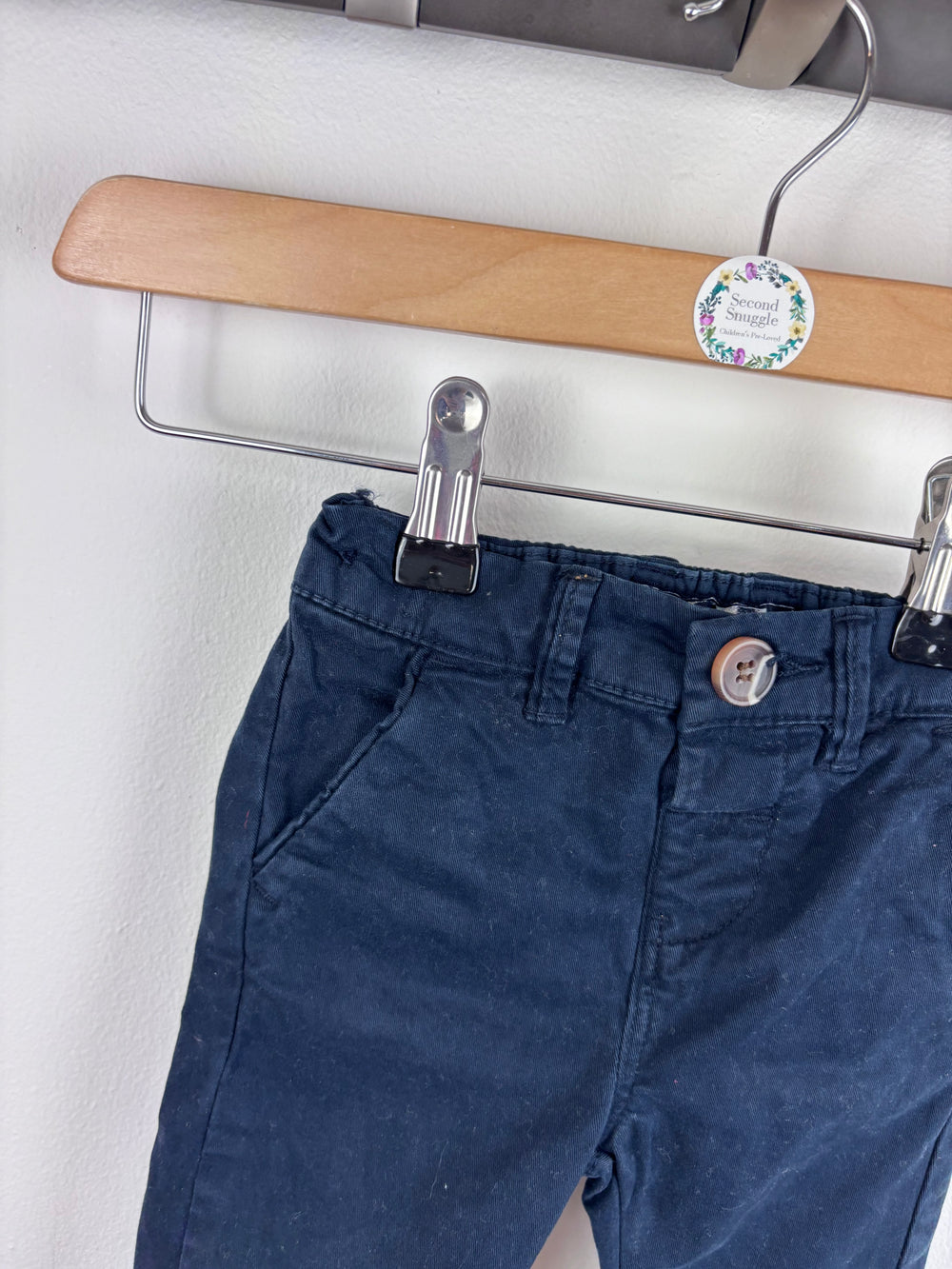 Next Navy Chinos 3-6 Months-Trousers-Second Snuggle Preloved