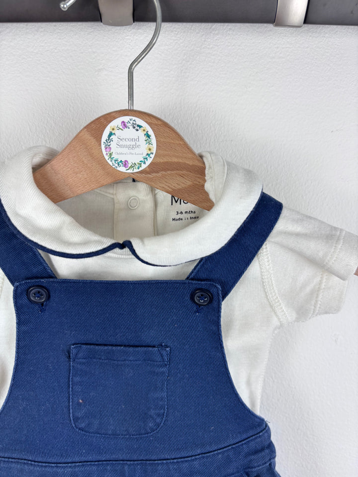 M&S Dungaree Set 3-6 Months-Dungarees-Second Snuggle Preloved