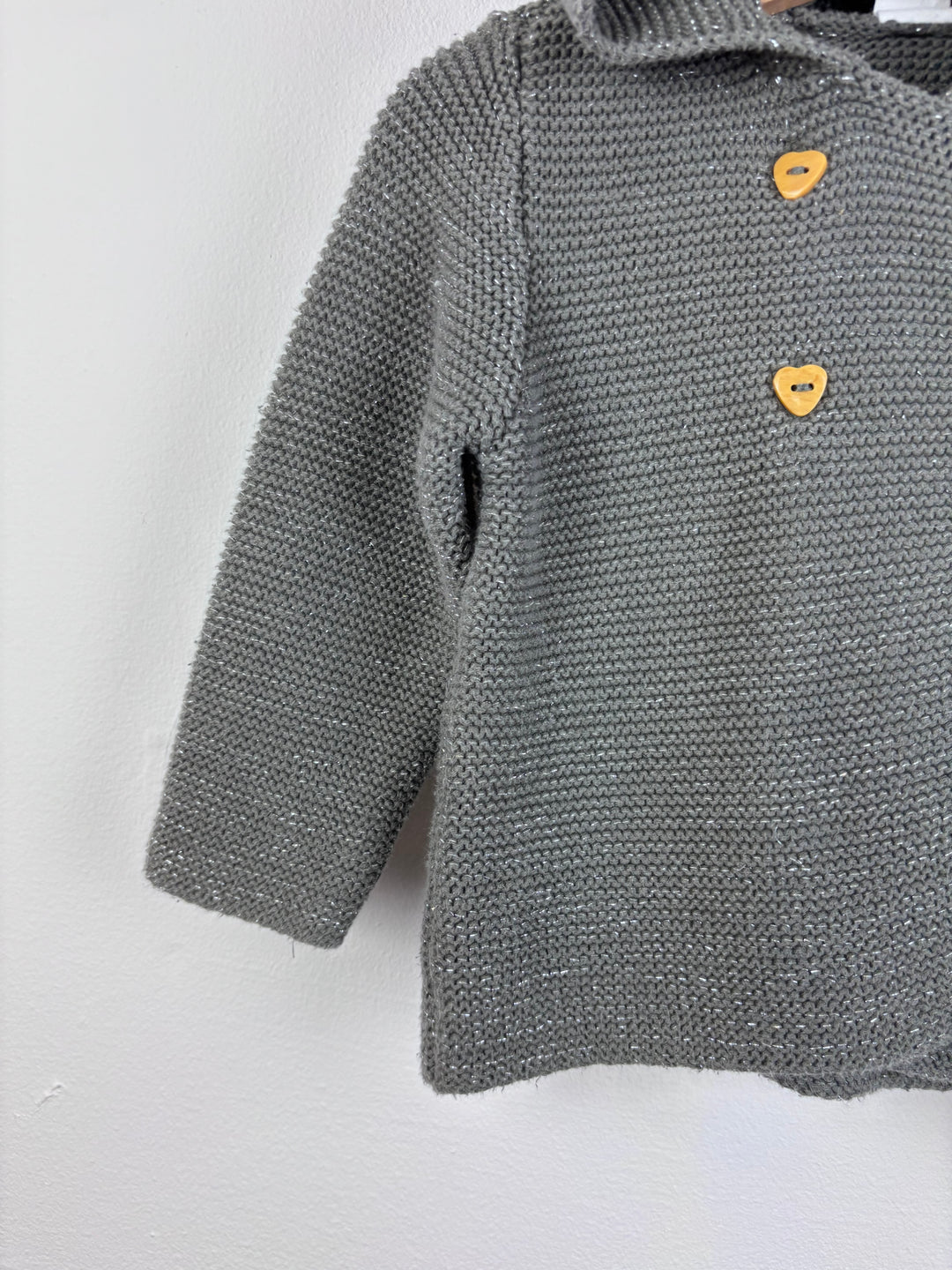 H&M Knitted Hooded Cardigan 12-18 Months-Cardigans-Second Snuggle Preloved