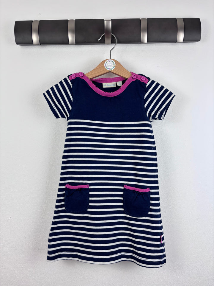 JoJo Maman Bebe Stripe Dress 2-3 Years-Dresses-Second Snuggle Preloved