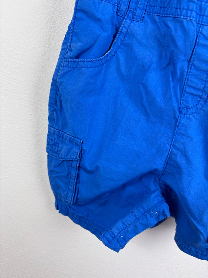 John Lewis Blue Dungaree Romper 18-24 Months-Dungarees-Second Snuggle Preloved