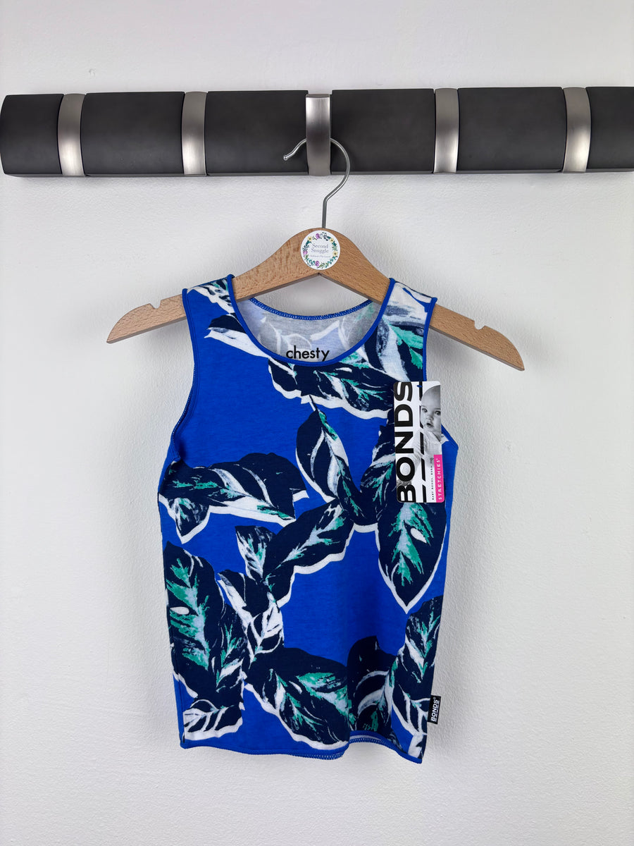 Bonds Leaf Print Vest 12-18 Months-Tops-Second Snuggle Preloved